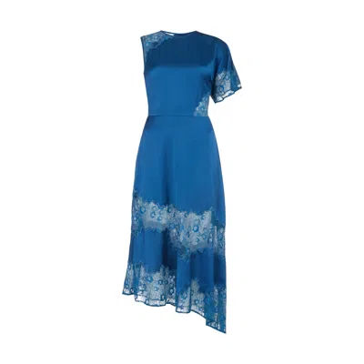 Lily And Lionel Women's Selma Lace Insert Midi Dress In Blue