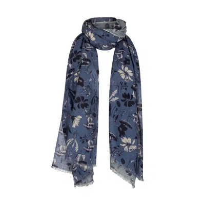 Lily And Lionel Women's Sorella Oversized Floral Printed Scarf In Blue