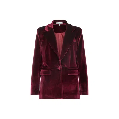 Lily And Lionel Women's Valerie Tailored Velvet Blazer In Burgundy