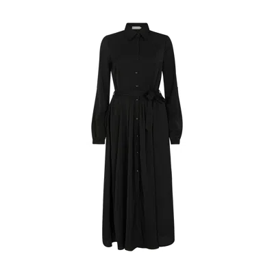 Lily And Lionel Women's Willow Button Down Midi Dress In Black
