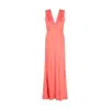 Lily And Lionel Women's Yellow / Orange Pandora Bias Cut Sleeveless Embroidered Maxi Dress In Orange In Yellow/orange