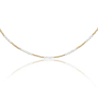 Lily & Roo Gold Beaded Mini Pearl Choker
