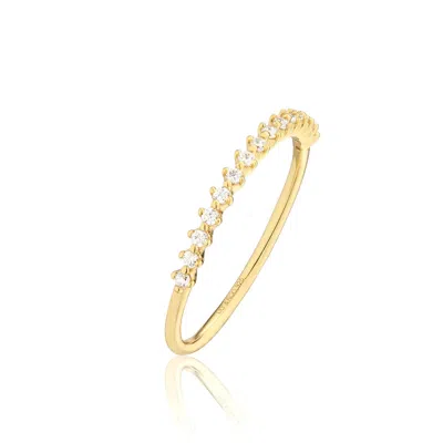 Lily & Roo Gold Brilliant Diamond Style Half Eternity Ring