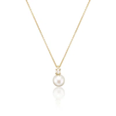 Lily & Roo Gold Diamond Style And Pearl Necklace