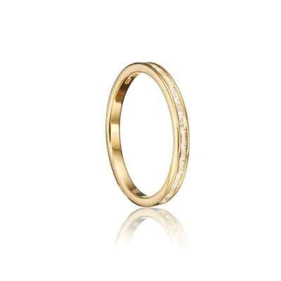 Lily & Roo Gold Diamond Style Baguette Eternity Ring