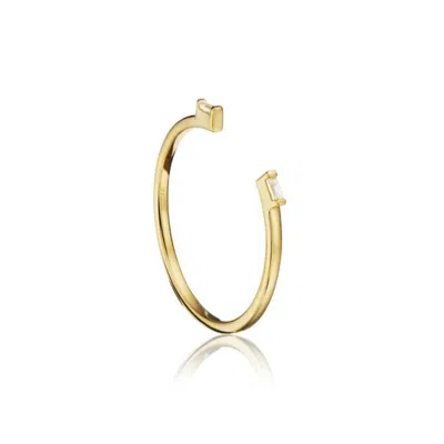 Lily & Roo Gold Diamond Style Baguette Gap Ring