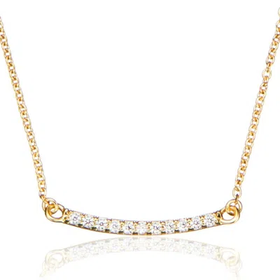 Lily & Roo Gold Diamond Style Bar Necklace