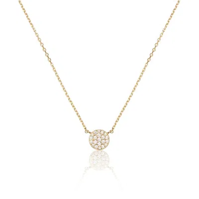 Lily & Roo Gold Diamond Style Cluster Circle Necklace