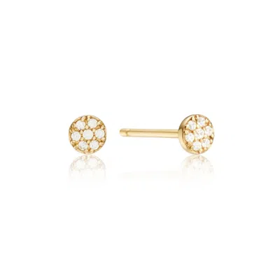 Lily & Roo Gold Diamond Style Cluster Circle Stud Earrings