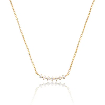 Lily & Roo Gold Diamond Style Curve Necklace
