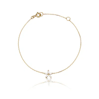 Lily & Roo Gold Diamond Style Flower Bracelet