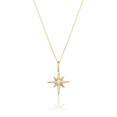 Lily & Roo Gold Diamond Style North Star Necklace