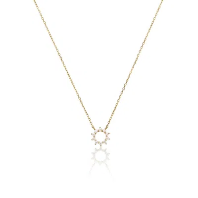 Lily & Roo Gold Diamond Style Sun Necklace