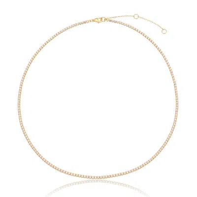 Lily & Roo Gold Diamond Style Tennis Necklace