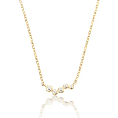 Lily & Roo Gold Diamond Style Wave Necklace