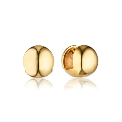 Lily & Roo Gold Dome Ball Huggie Hoop Earrings