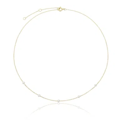 Lily & Roo Gold Five Small Pearl Necklace