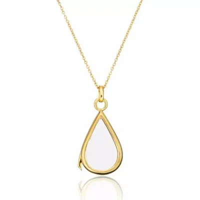 Lily & Roo Gold Glass Gemstone Teardrop Locket