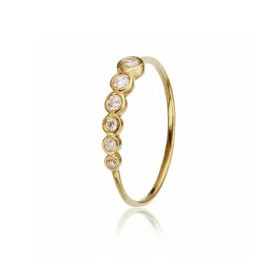 Lily & Roo Gold Graduated Diamond Style Stacking Ring