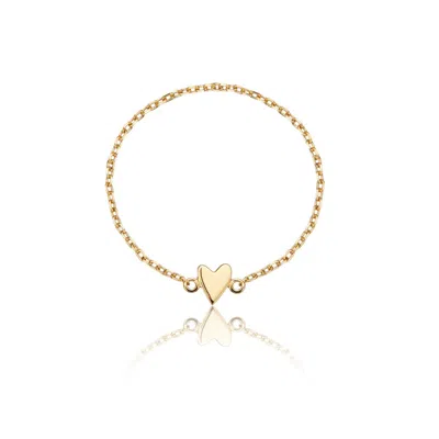 Lily & Roo Gold Heart Chain Ring