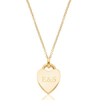 Lily & Roo Gold Heart Engraved Necklace