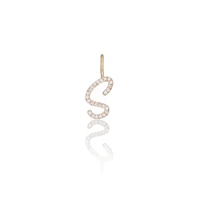 Lily & Roo Gold Individual Diamond Style Curve Initial Charm