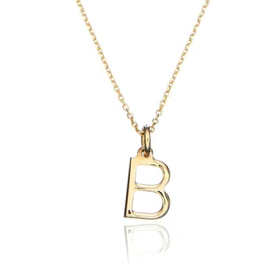 Lily & Roo Gold Initial Letter Necklace In White