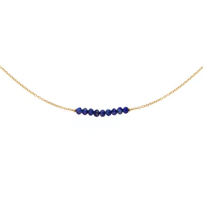 Lily & Roo Gold Lapis Gemstone Cluster Choker