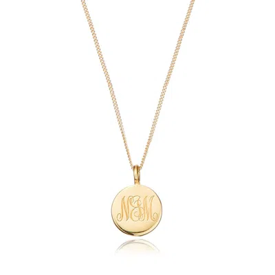 Lily & Roo Gold Large Engraved Disc Necklace
