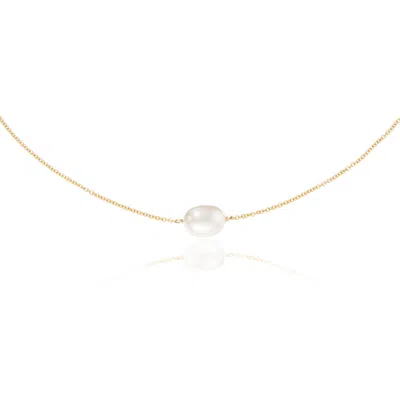 Lily & Roo Gold Large Single Pearl Choker