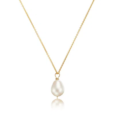 Lily & Roo Gold Large Single Pearl Necklace