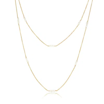 Lily & Roo Gold Layered Mini Pearl Necklace
