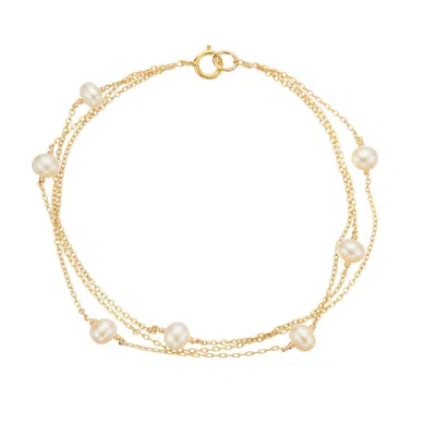 Lily & Roo Gold Layered Pearl Bracelet