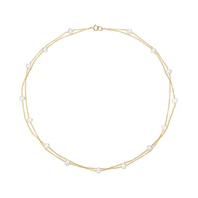 Lily & Roo Gold Layered Pearl Necklace