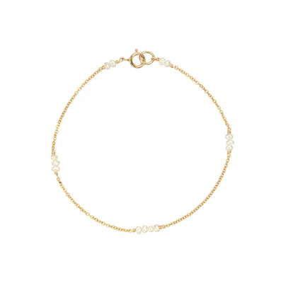 Lily & Roo Gold Mini Pearl Bracelet