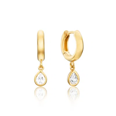 Lily & Roo Gold Mini Teardrop Huggie Hoop Earrings