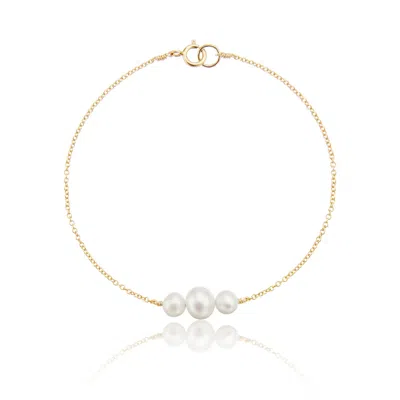 Lily & Roo Gold Multi Pearl Cluster Bracelet