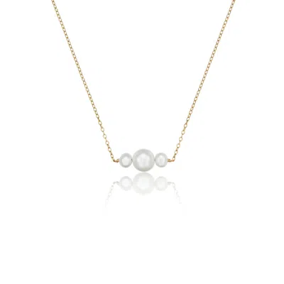 Lily & Roo Gold Multi Pearl Cluster Necklace