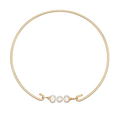 Lily & Roo Gold Pearl Cluster Bangle