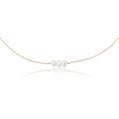 Lily & Roo Gold Pearl Cluster Choker
