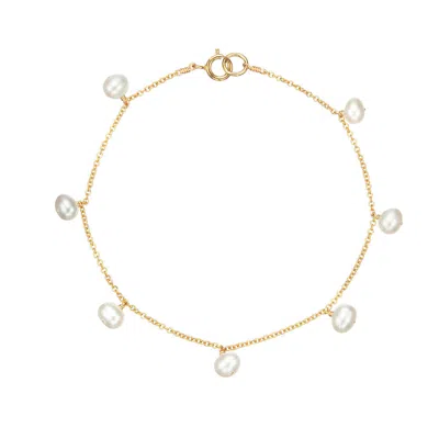 Lily & Roo Gold Pearl Drop Bracelet