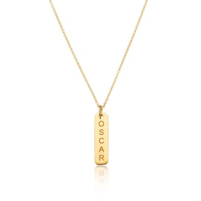 Lily & Roo Gold Personalised Bar Necklace