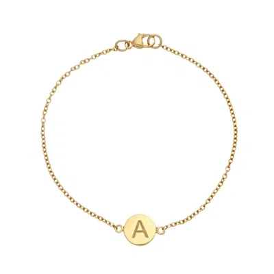 Lily & Roo Gold Personalised Disc Bracelet