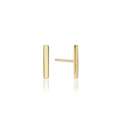 LILY & ROO GOLD PLAIN BAR STUD EARRINGS