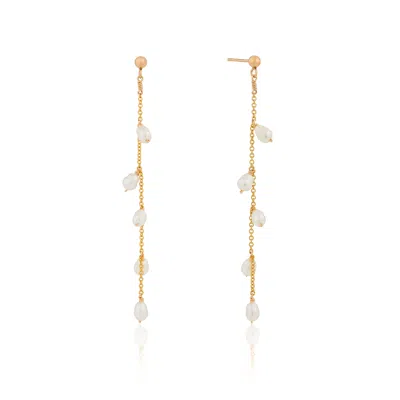 Lily & Roo Gold Seed Pearl Drop Earrings