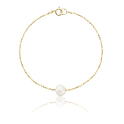 Lily & Roo Gold Single Baroque Pearl Bracelet