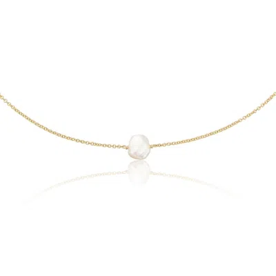 Lily & Roo Gold Single Baroque Pearl Choker