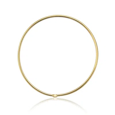 Lily & Roo Gold Single Diamond Style Bangle