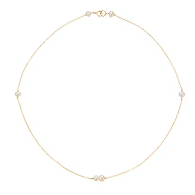 Lily & Roo Gold Six Pearl Choker