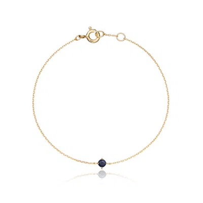 Lily & Roo Gold Small Birthstone Pendant Bracelet In Brown